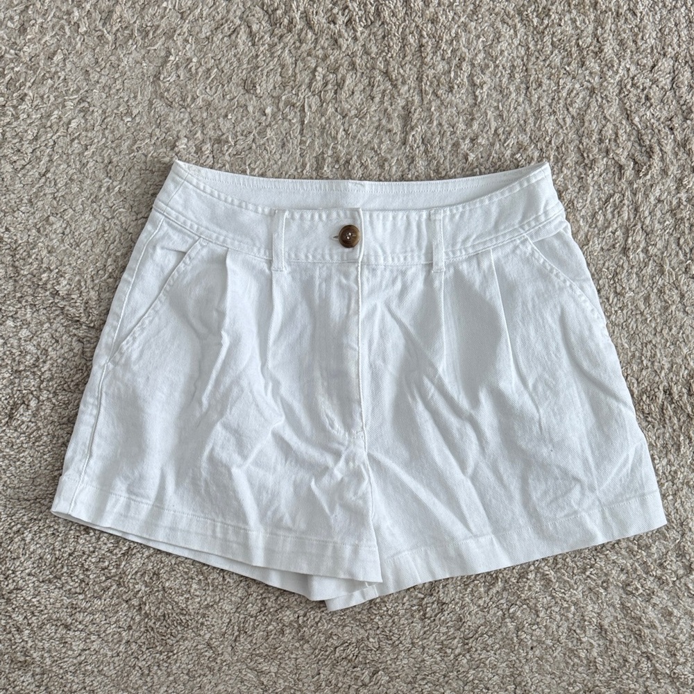 Francesca's Collections High Waist White Shorts